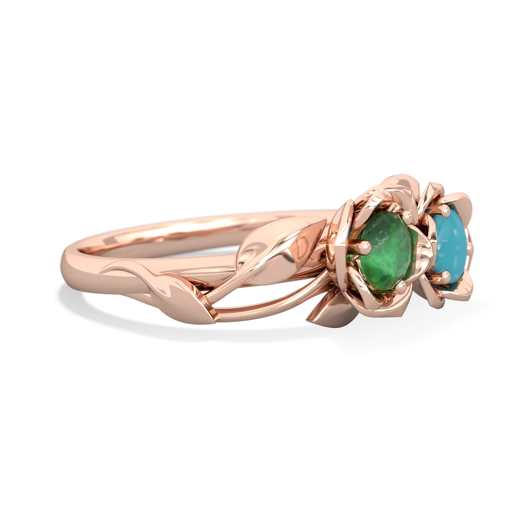 Emerald Rose Garden 14K Rose Gold ring R5510