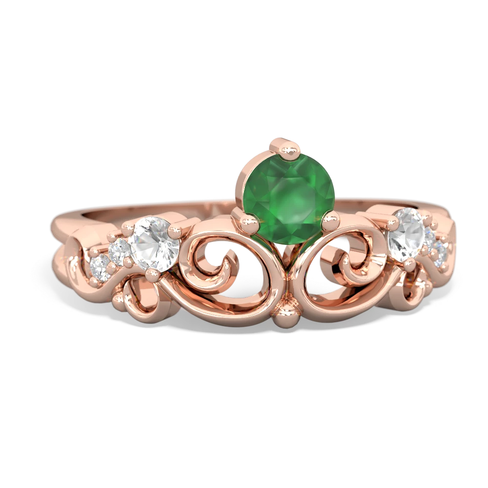 Emerald Crown Keepsake 14K Rose Gold ring R5740