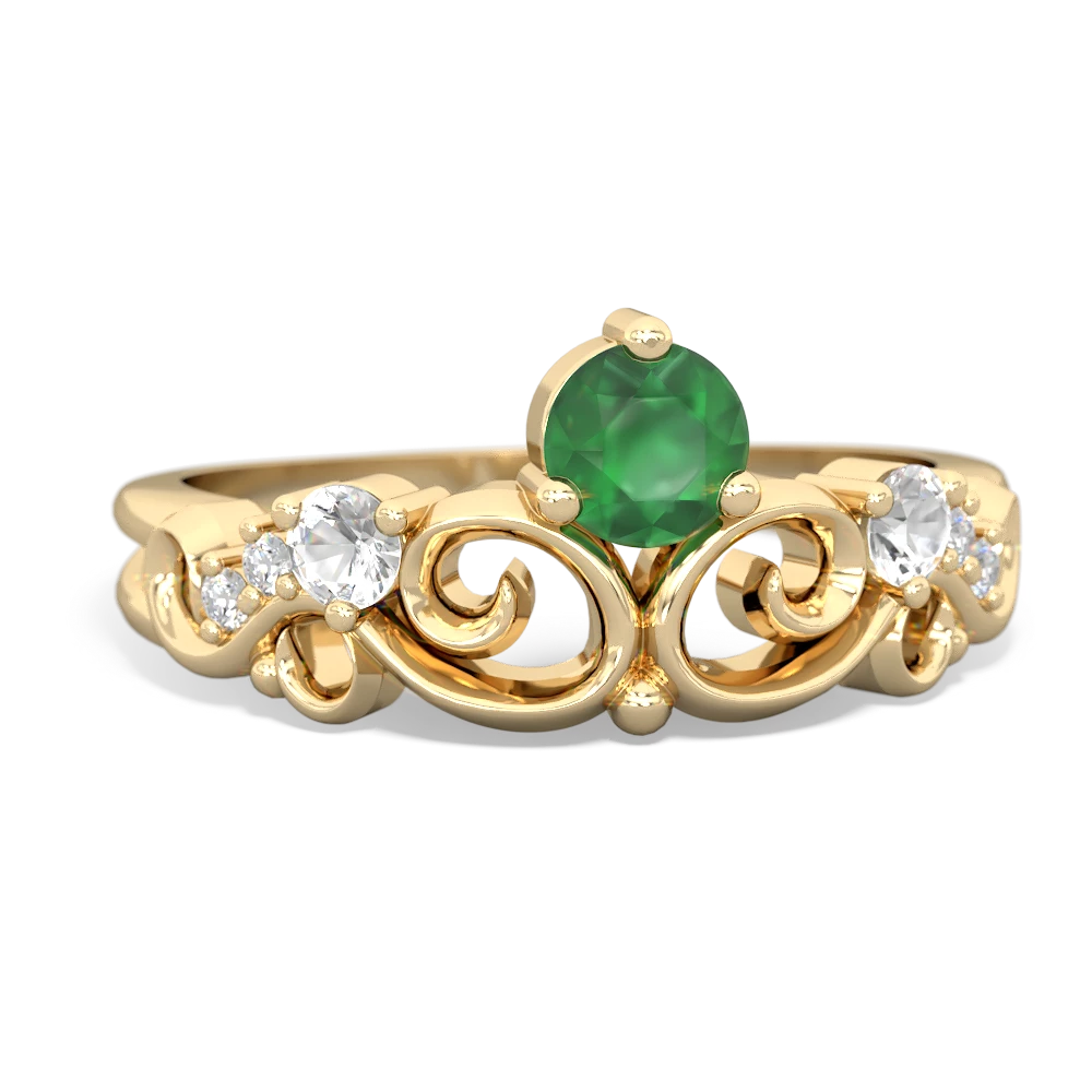 Emerald Crown Keepsake 14K Yellow Gold ring R5740