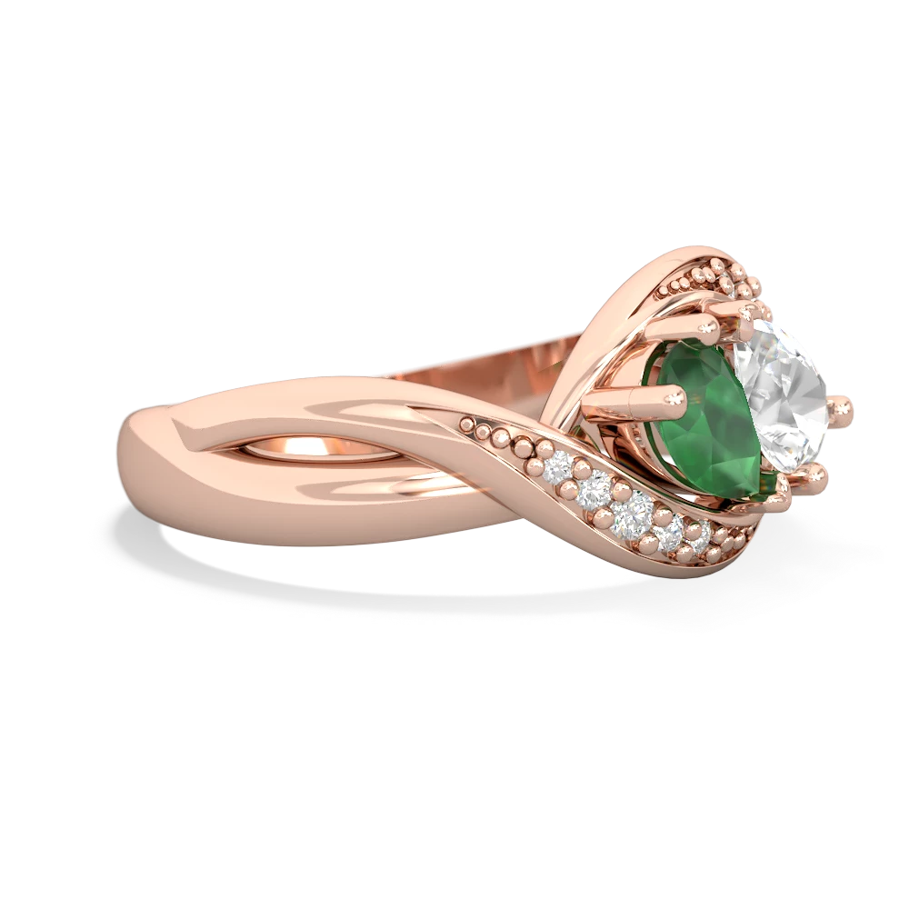 Emerald Summer Winds 14K Rose Gold ring R5342