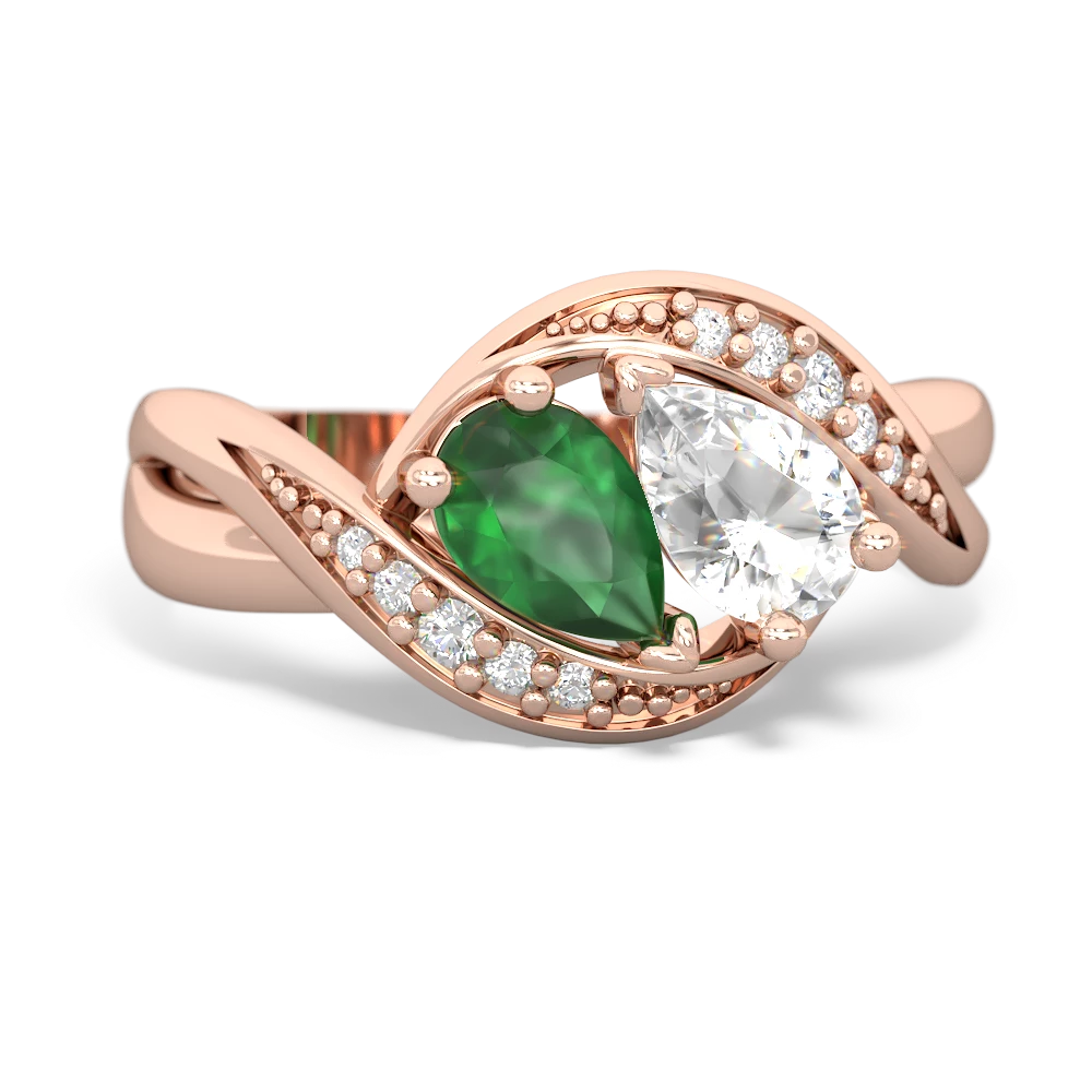 Emerald Summer Winds 14K Rose Gold ring R5342