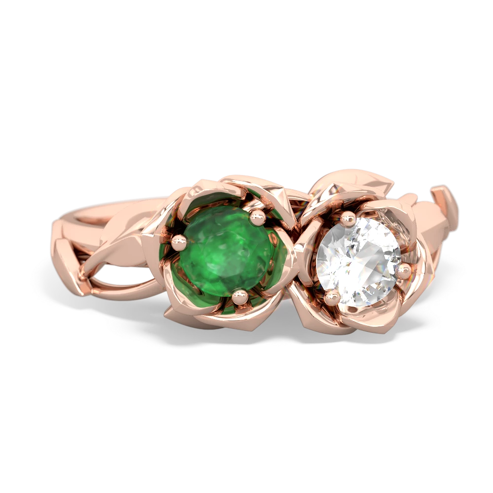 Emerald Rose Garden 14K Rose Gold ring R5510