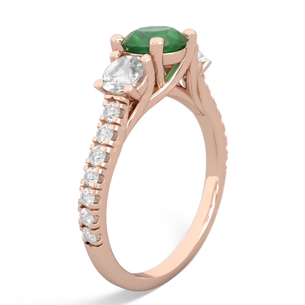 Emerald Pave Trellis 14K Rose Gold ring R5500