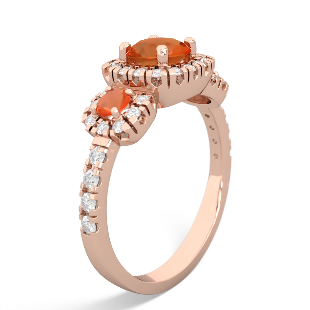 Emerald Regal Halo 14K Rose Gold ring R5350