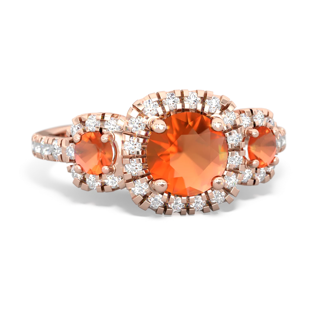 Pink Tourmaline Regal Halo 14K Rose Gold ring R5350