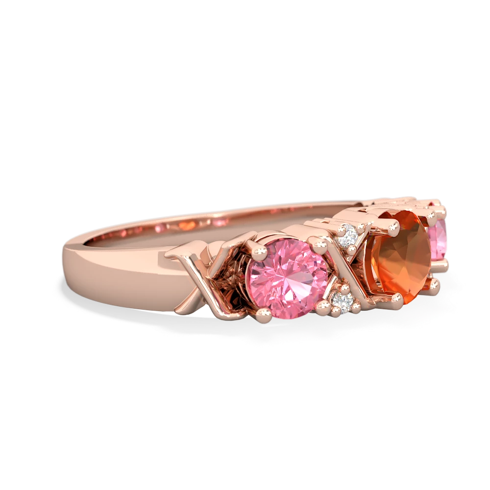 Fire Opal Hugs And Kisses 14K Rose Gold ring R5016