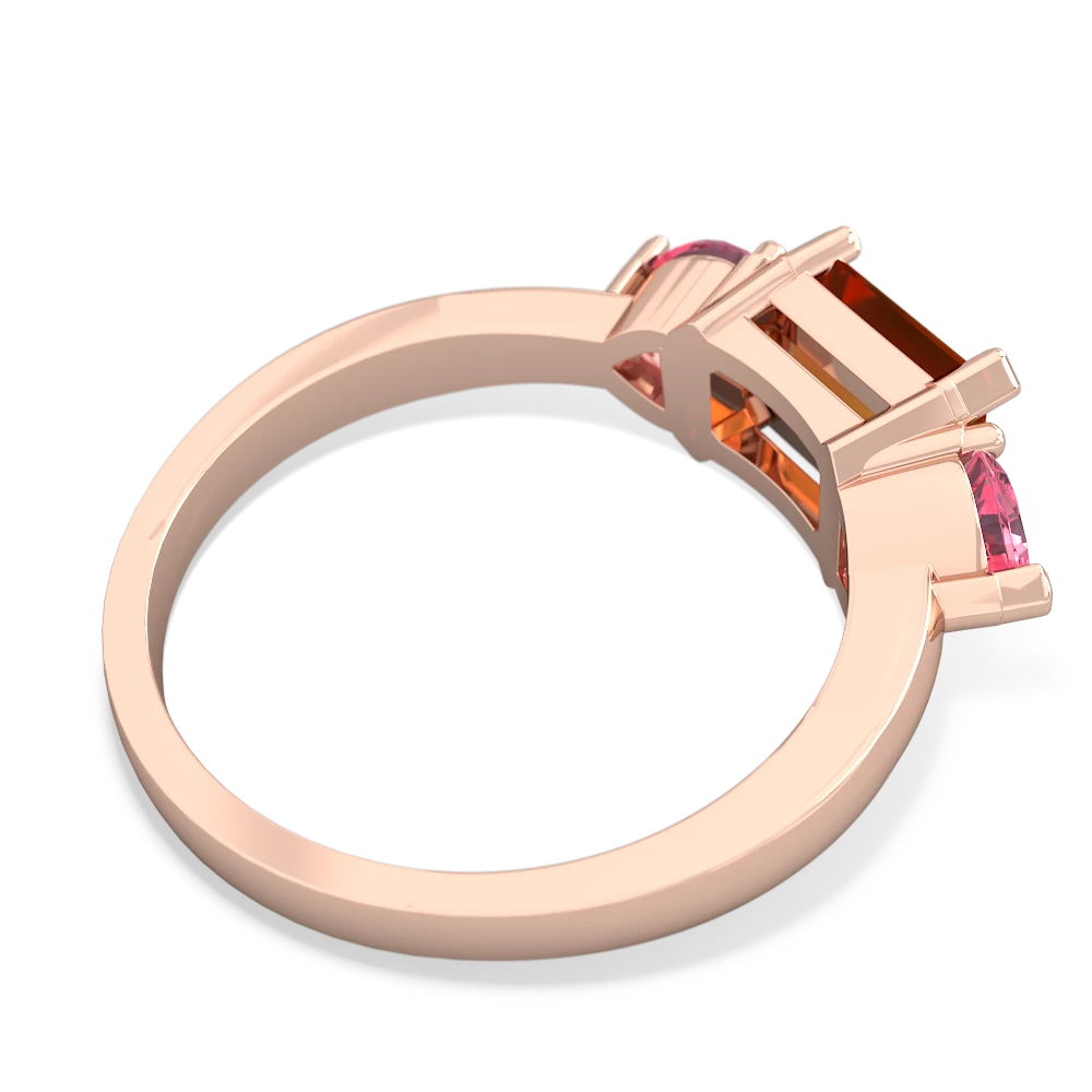 Fire Opal Three Stone 14K Rose Gold ring R5235