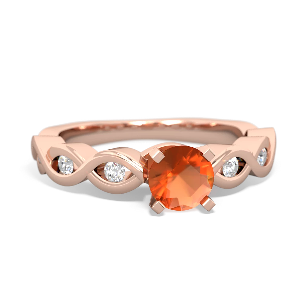Fire Opal Infinity Engagement 14K Rose Gold ring R26315RD