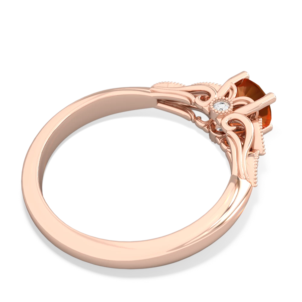 Fire Opal Antique Elegance 14K Rose Gold ring R3100