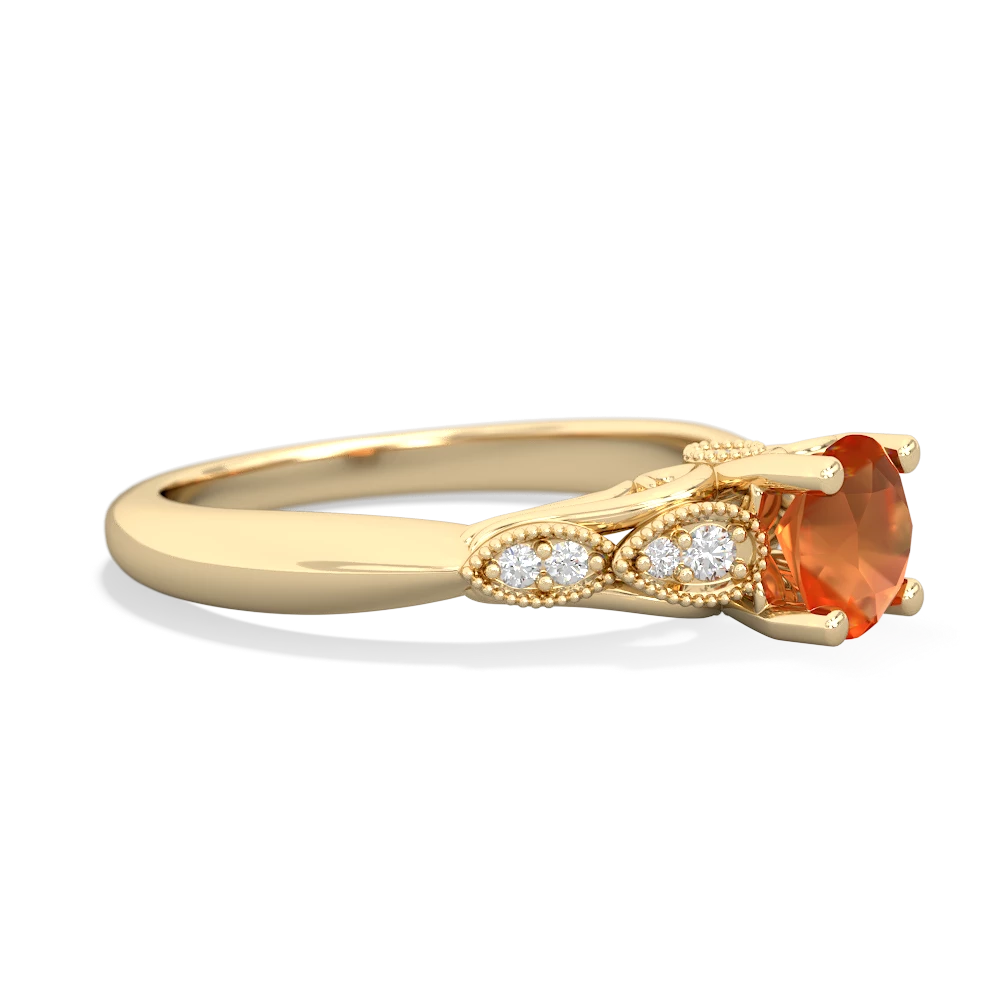 Fire Opal Antique Elegance 14K Yellow Gold ring R3100