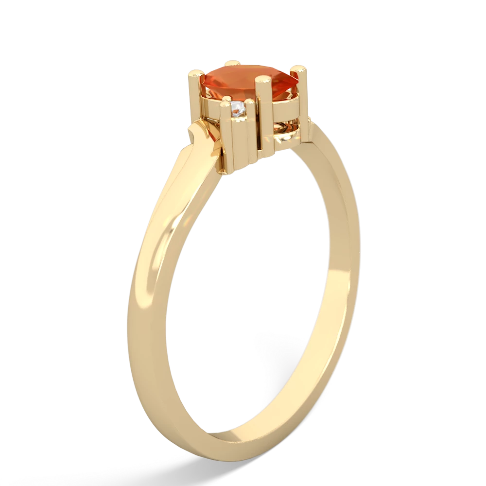 Fire Opal Elegant Swirl 14K Yellow Gold ring R2173