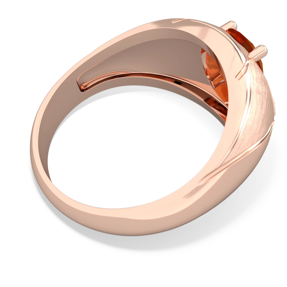 Fire Opal Men's Crossroads 14K Rose Gold ring R0361