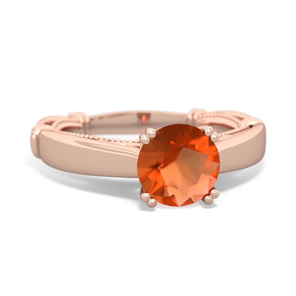 Fire Opal Renaissance 14K Rose Gold ring R27806RD