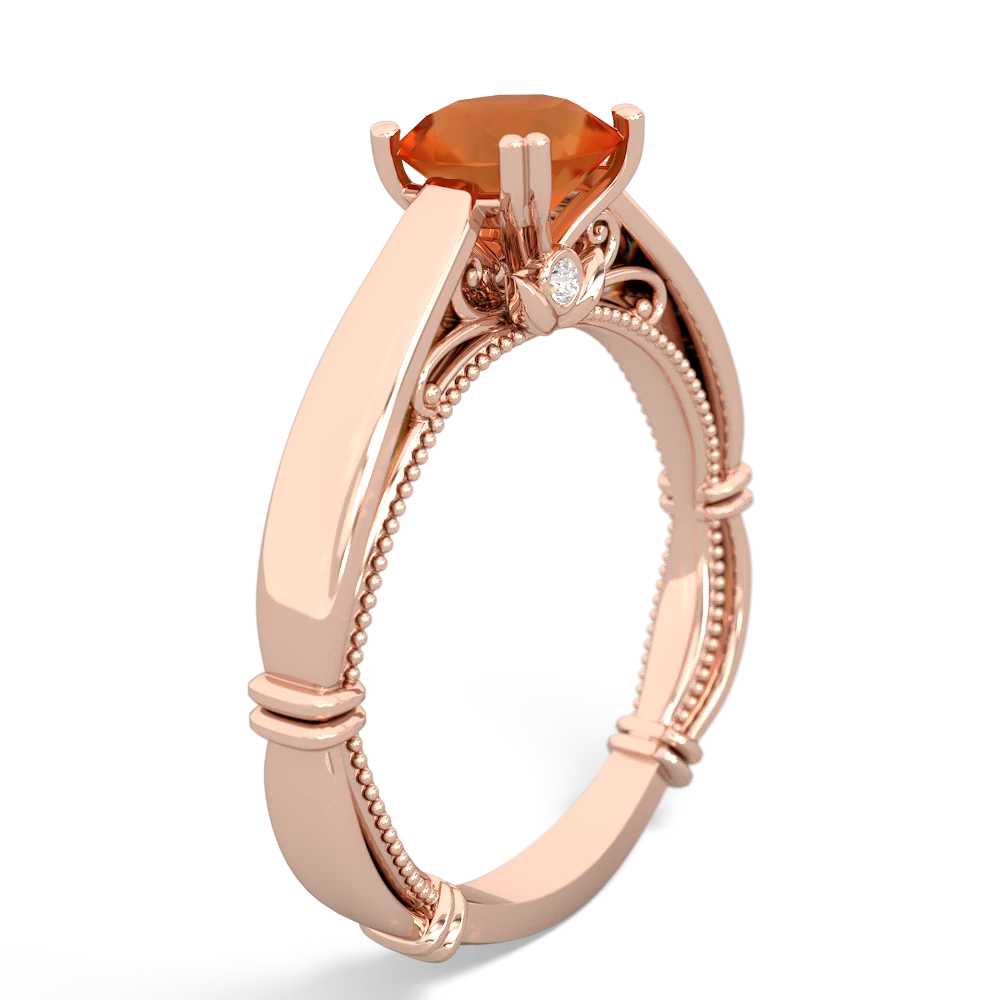 Fire Opal Renaissance 14K Rose Gold ring R27806RD