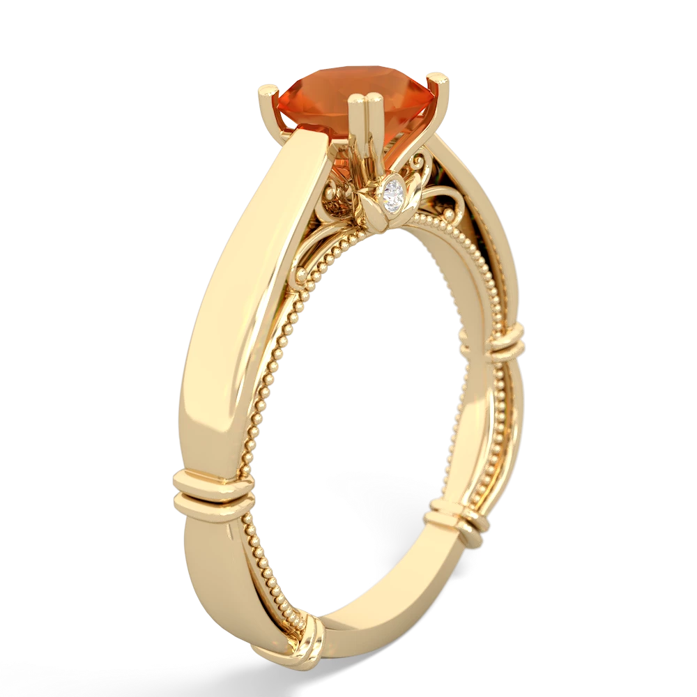 Fire Opal Renaissance 14K Yellow Gold ring R27806RD