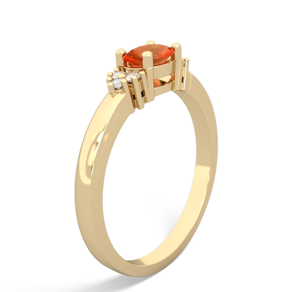 Fire Opal Simply Elegant East-West 14K Yellow Gold ring R2480