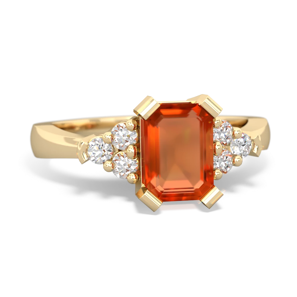 Fire Opal Timeless Classic 14K Yellow Gold ring R2591