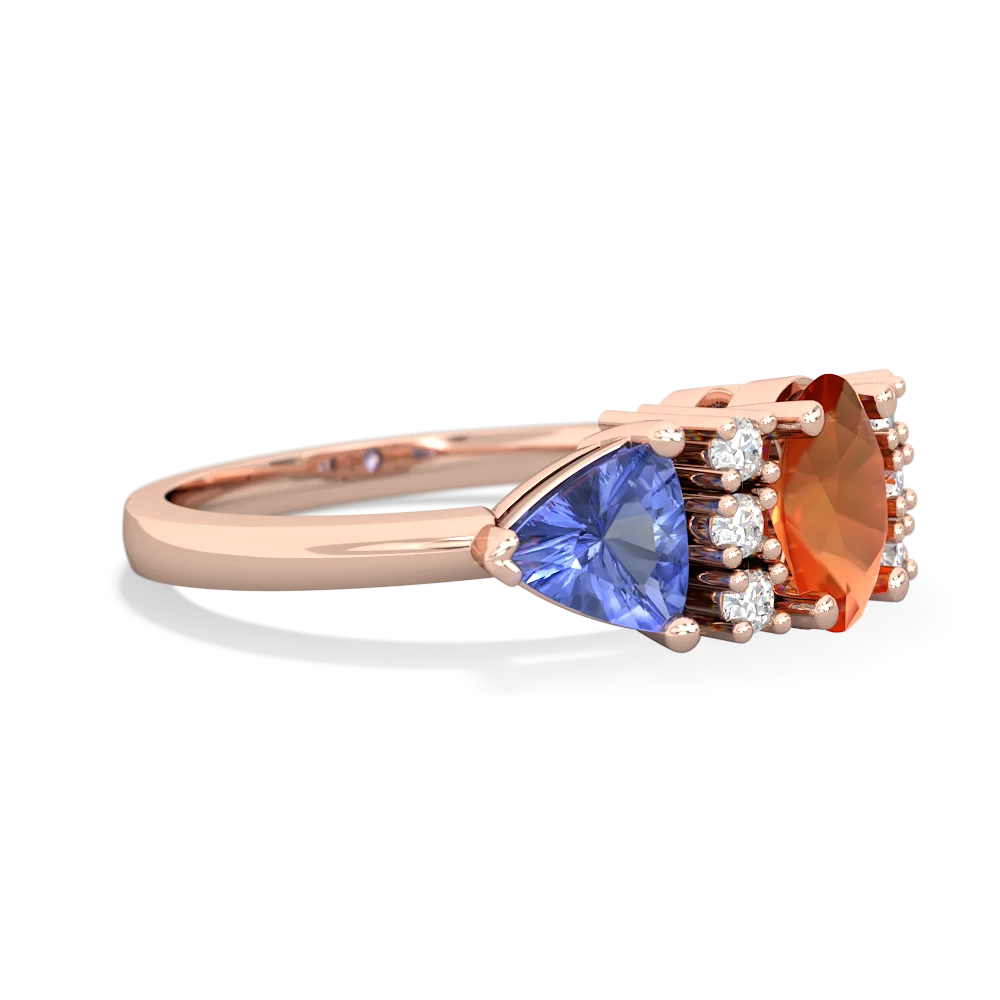 Tanzanite and blue sales fire opal rings