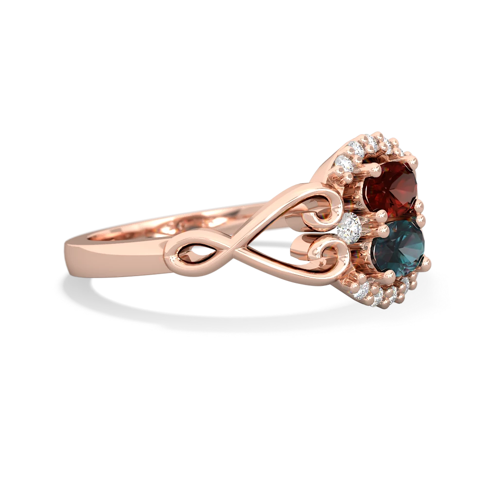 Garnet Love Nest 14K Rose Gold ring R5860