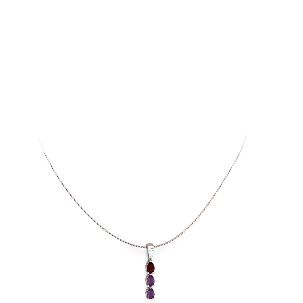 925 12ctw Purple Amethyst & Rhodolite Pink Garnet Necklace, Sterling  Silver, Natural Stone Pendant, Marquise Amethyst Gemstone Statement - Etsy