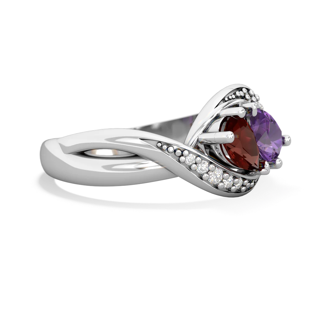 Garnet Summer Winds 14K White Gold ring R5342