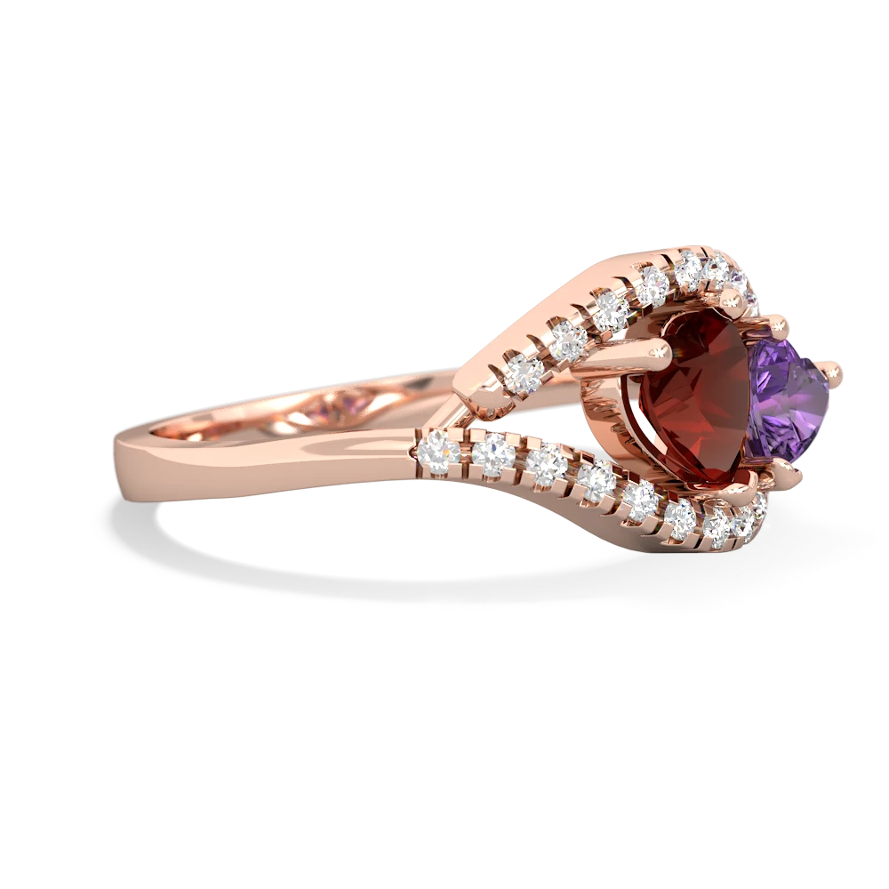 Garnet Mother And Child 14K Rose Gold ring R3010