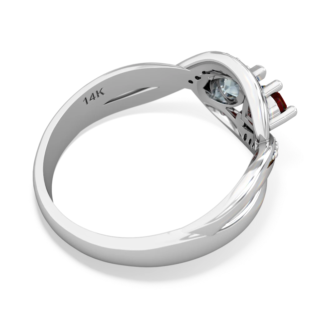 Garnet Summer Winds 14K White Gold ring R5342