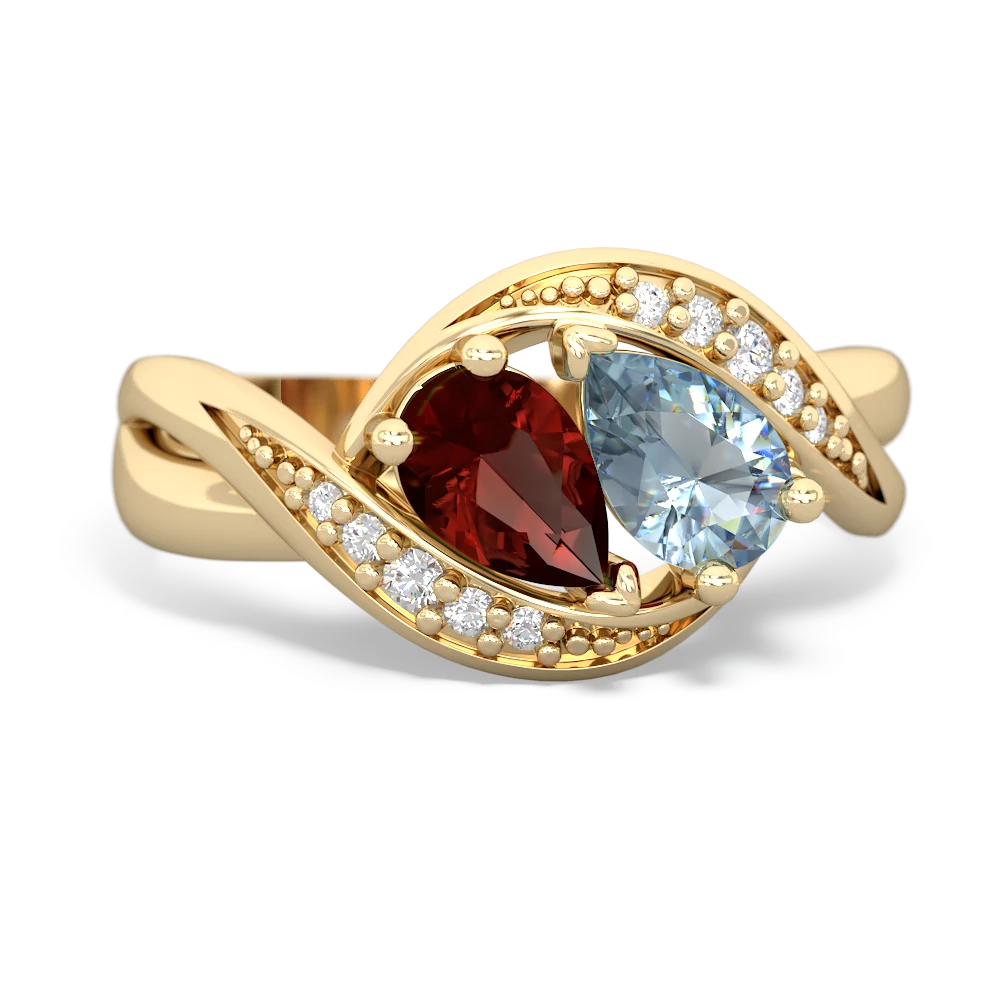 Garnet Summer Winds 14K Yellow Gold ring R5342