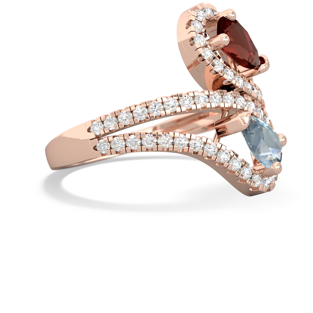 Garnet Diamond Dazzler 14K Rose Gold ring R3000