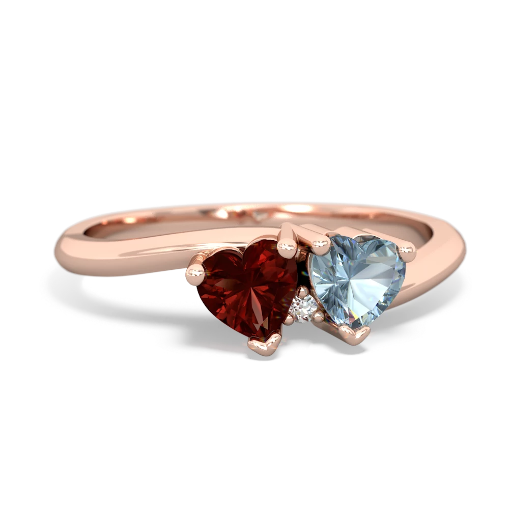 Garnet Sweethearts 14K Rose Gold ring R5260