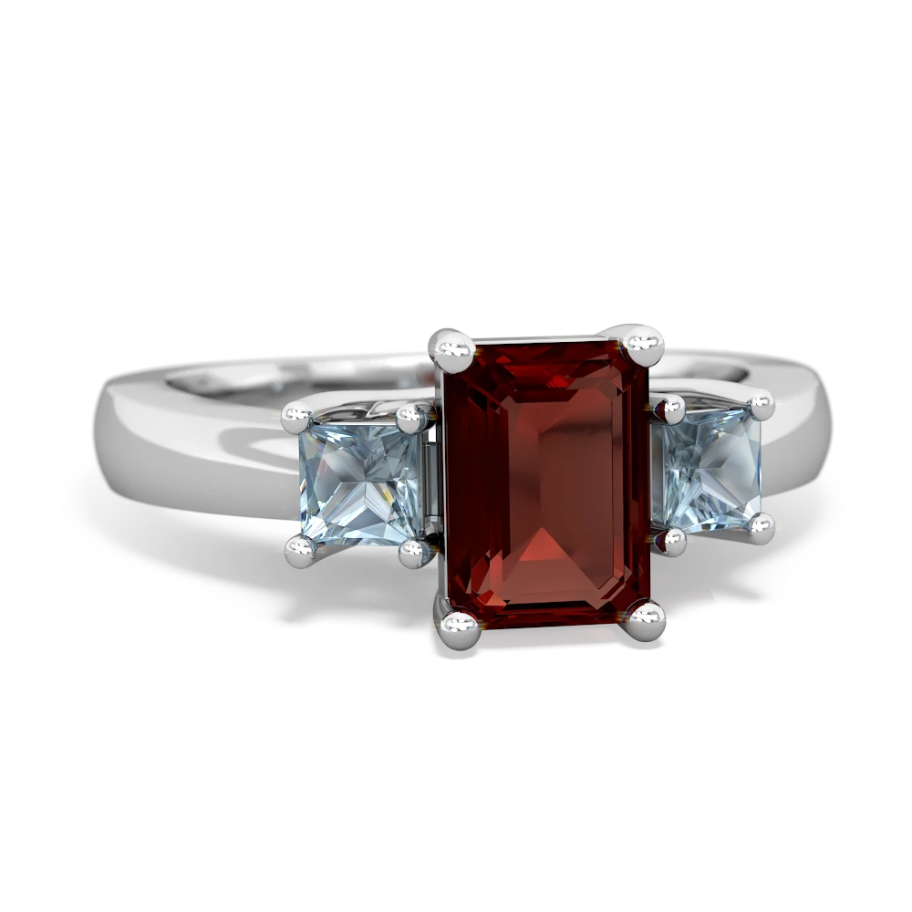 Amazon.com: Gem Stone King 2.00 Ct 3-Stone Red Garnet and Aquamarine 925  Sterling Silver Ring (Size 5): Clothing, Shoes & Jewelry