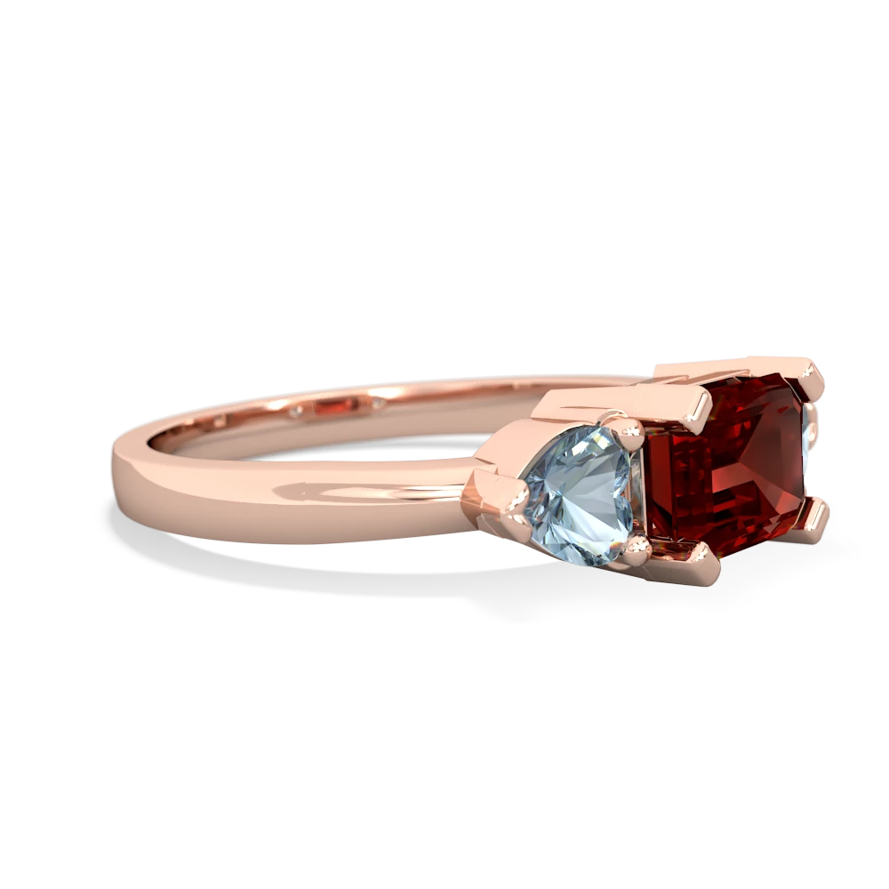 Garnet Three Stone 14K Rose Gold ring R5235