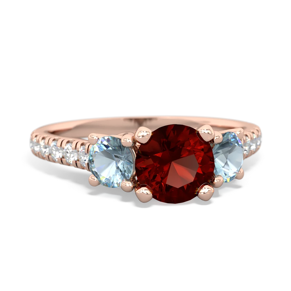 Garnet Pave Trellis 14K Rose Gold ring R5500