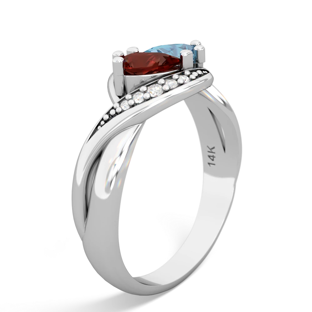 Garnet Summer Winds 14K White Gold ring R5342