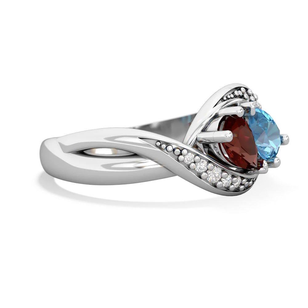 Garnet Summer Winds 14K White Gold ring R5342