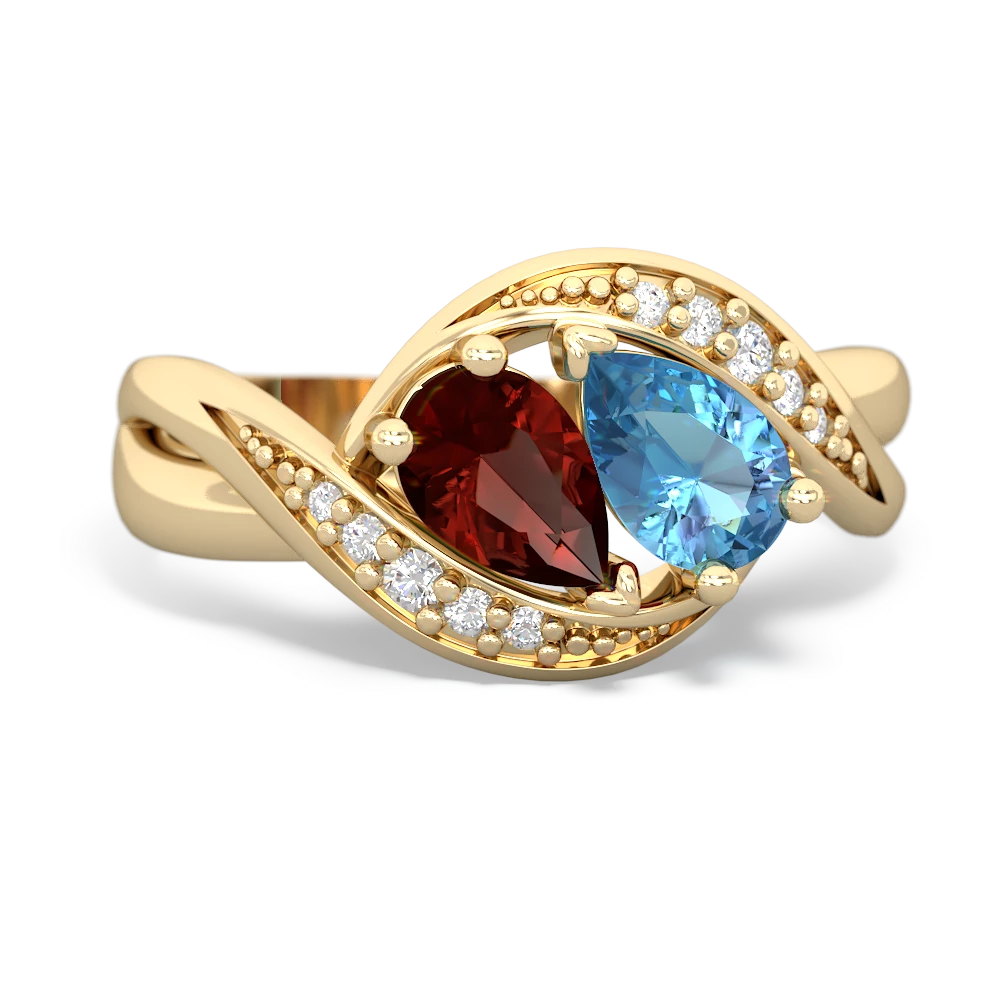 Garnet Summer Winds 14K Yellow Gold ring R5342