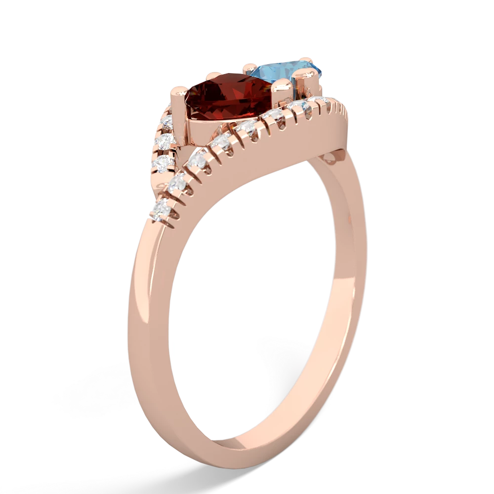 Garnet Mother And Child 14K Rose Gold ring R3010