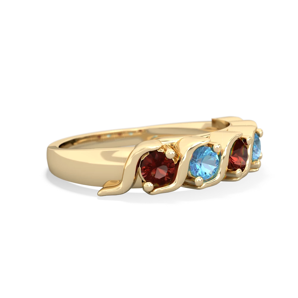 Garnet Anniversary Band 14K Yellow Gold ring R2089