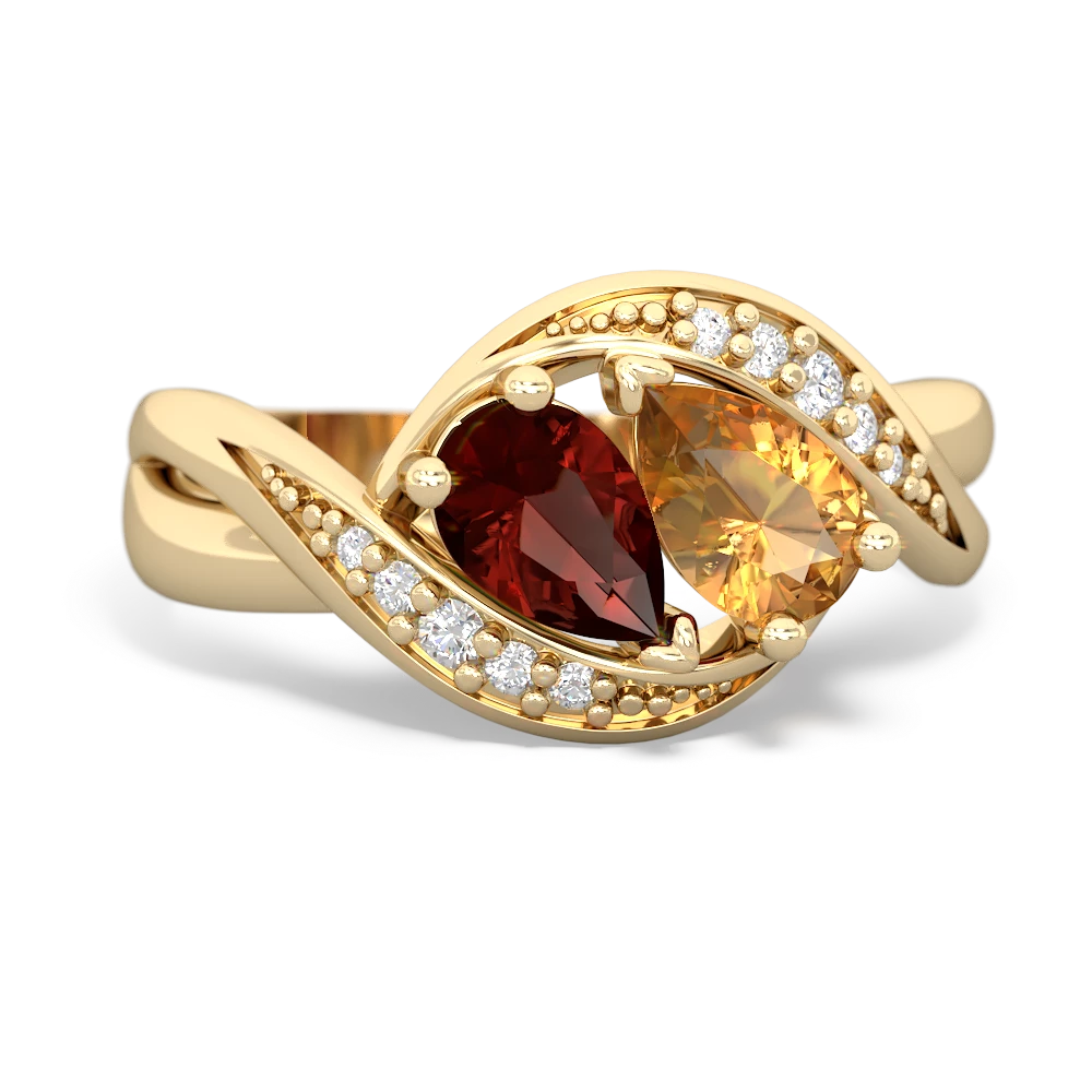 Garnet Summer Winds 14K Yellow Gold ring R5342