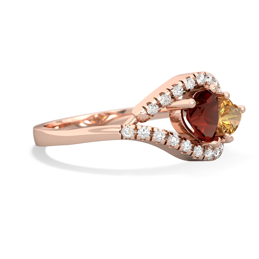 Garnet Mother And Child 14K Rose Gold ring R3010