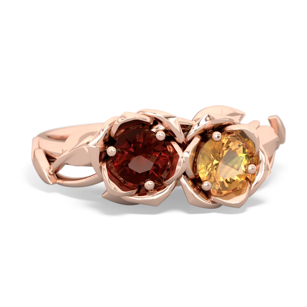 Garnet Rose Garden 14K Rose Gold ring R5510