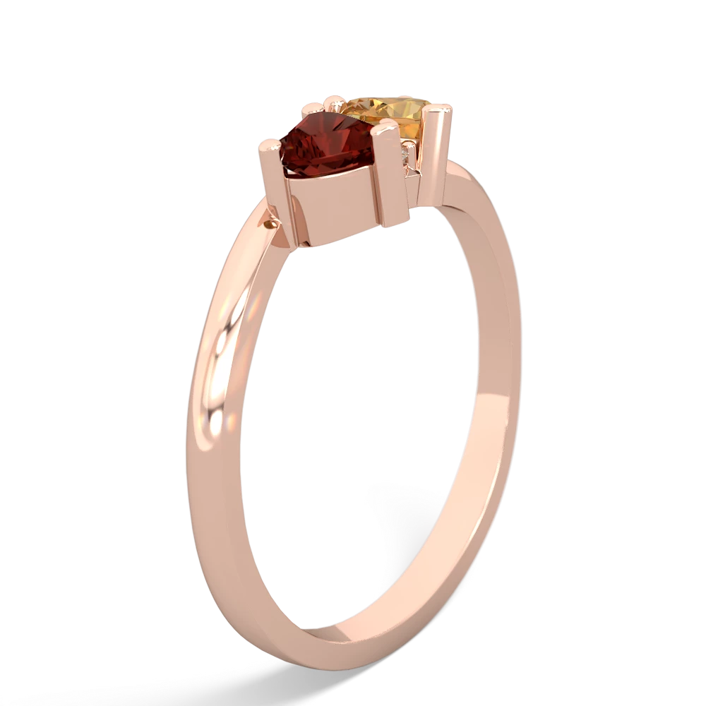 Garnet Sweethearts 14K Rose Gold ring R5260