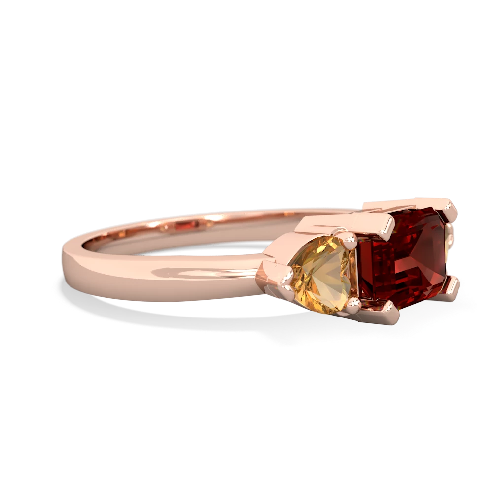 Garnet Three Stone 14K Rose Gold ring R5235