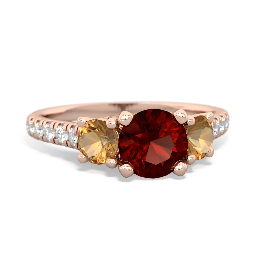 Garnet Pave Trellis 14K Rose Gold ring R5500