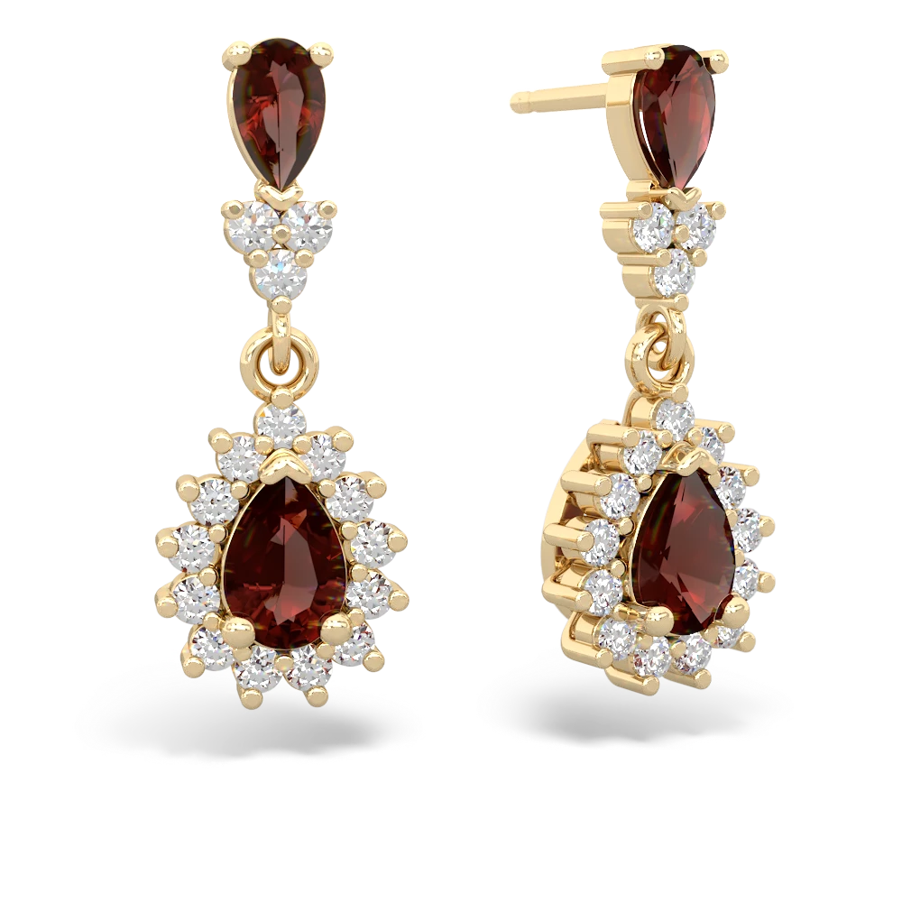 Ruby Drop Dangle Earrings in 14K Gold Filled or Sterling Silver, 8MM R –  Sada Jewels