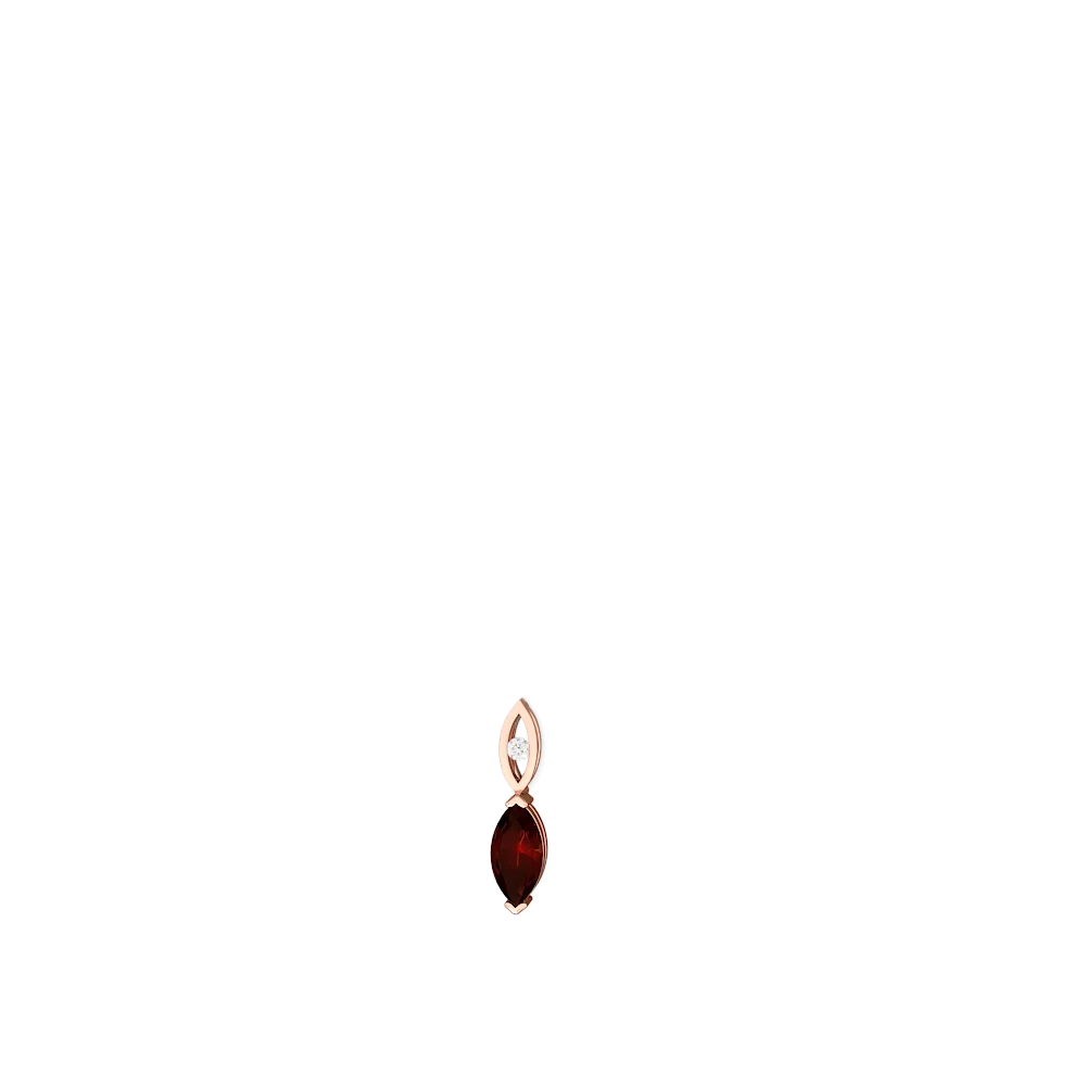 Garnet Marquise Drop 14K Rose Gold earrings E5333