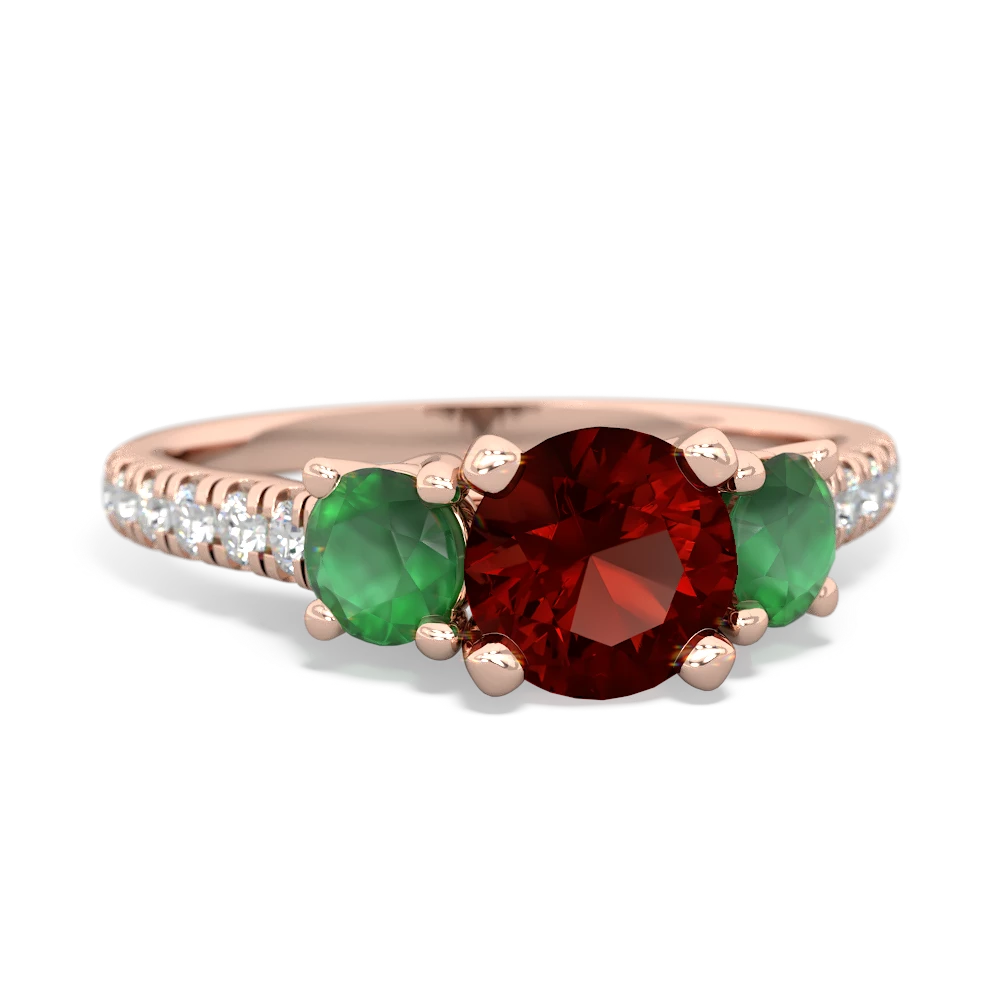 Garnet Pave Trellis 14K Rose Gold ring R5500