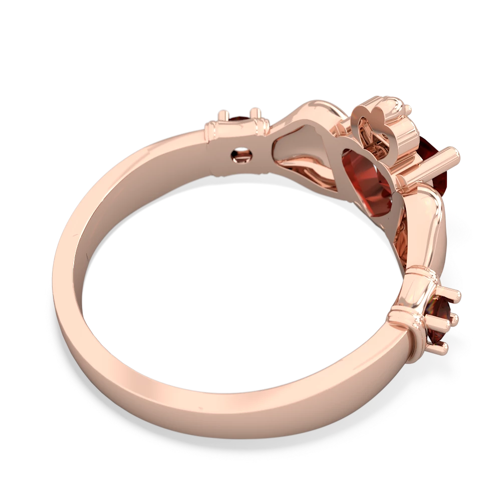 Lab Pink Sapphire Claddagh Keepsake 14K Rose Gold ring R5245