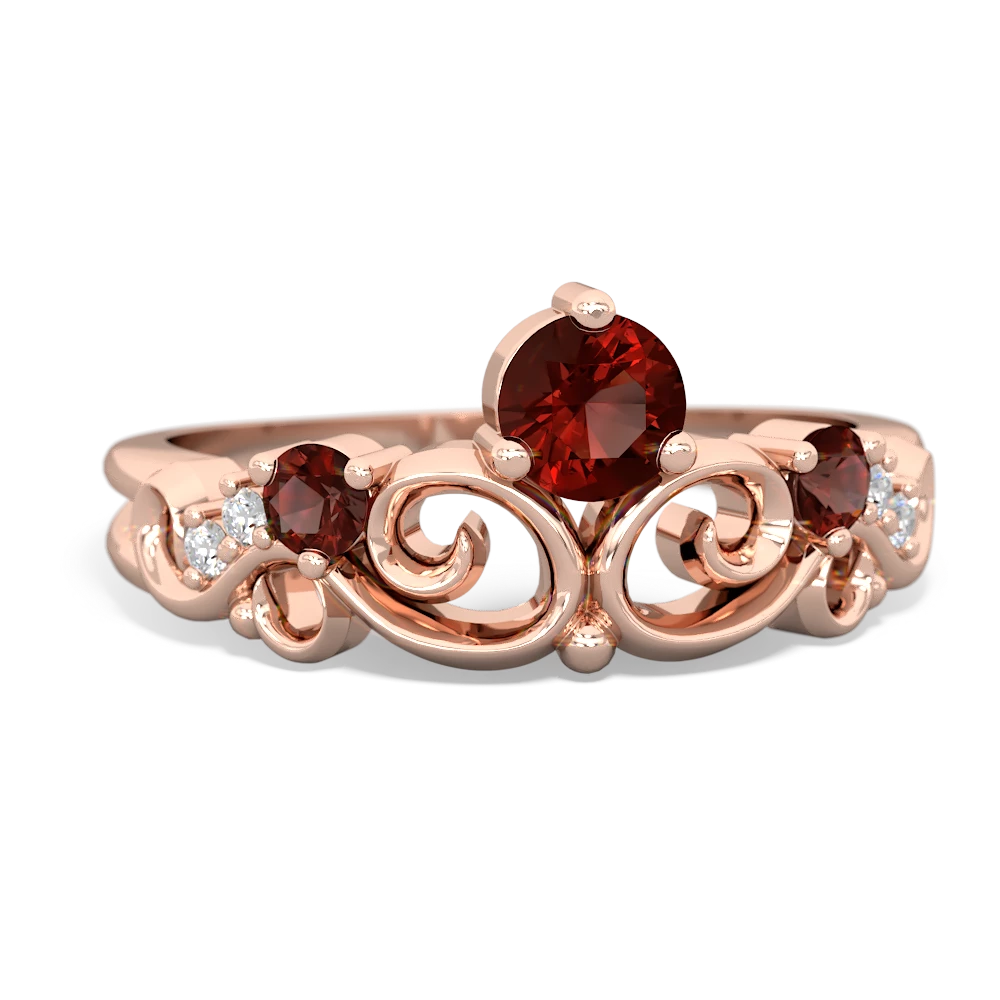 Lab Pink Sapphire Crown Keepsake 14K Rose Gold ring R5740