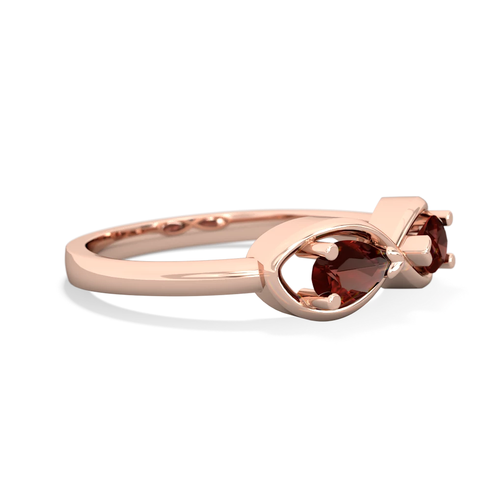 Garnet Infinity 14K Rose Gold ring R5050